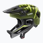 Dětská cyklistická helma UVEX React Fullface Jr dark olive matt