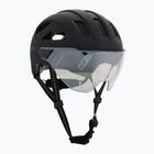 Cyklistická helma UVEX Stride Visor black matt/lite mirror silver