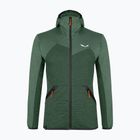 Pánská fleecová mikina Salewa Puez Melange PL FZ Hoody zelená 00-0000027386
