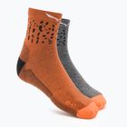 Pánské trekové ponožky Salewa MTN TRN Sal. AM QRT šedohnědá 00-0000069028