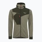 Pánská trekingová mikina Salewa Puez 2 Dry Hood FZ dark olive melange