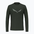 Pánské trekingové tričko longsleeve Salewa Solidlogo Dry dark olive