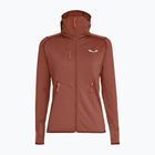 Dámská trekingová mikina Salewa Agner Hybrid PL/DST FZ Hoody etruscan red melange