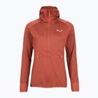 Dámská trekingová mikina Salewa Agner Hybrid PL/DST FZ Hoody etruscan red melange
