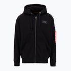 Pánská mikina Alpha Industries Back Print Zip black