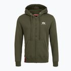 Pánská mikina Alpha Industries Basic Zip SL dark olive