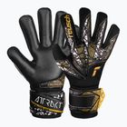 Dětské brankářské rukavice Reusch Attrakt Silver NC Finger Support black/gold/white/black