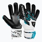 Dětské brankářské rukavice Reusch Attrakt Gold NC Junior white/silver/black