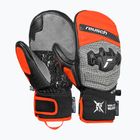 Dětské lyžařské rukavice Reusch Worldcup Warrior GS Mitten black/silver/fluo red