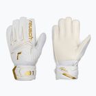 Dětské brankářské rukavice Reusch Attrakt AB1 Solid Junior white/gold