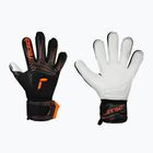Dětské brankářské rukavice Reusch Attrakt Advance Finger Support Junior black/shocking orange