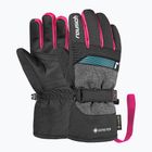 Dětské lyžařské rukavice Reusch Rocket GORE-TEX black/black melange/pink glo