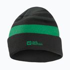 Dětská zimní čepice Jack Wolfskin Stripy Knit slate green/mystic
