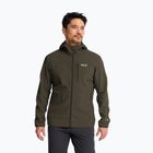Pánská větrovka Jack Wolfskin Wild Winds Hooded obsidian moss