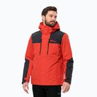 Jack Wolfskin pánská bunda do deště Jasper 3v1 strong red