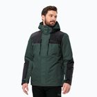 Jack Wolfskin pánská bunda do deště Jasper 3v1 černá olivová
