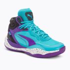 Pánské basketbalové boty PUMA Playmaker Pro Mid purple glimmer/bright aqua/strong gray/white