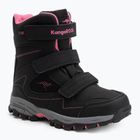 Dětské sněhule KangaROOS K-Robi KTX jet black/daisy pink 