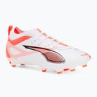 Dětské kopačky PUMA Ultra 5 Match FG/AG Jr puma white/puma black/glowing red