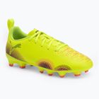 Dětské kopačky PUMA Future 8 Play FG/AG Jr yellow alert/puma black/sun struck