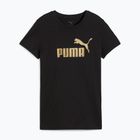 Dámské tričko PUMA ESS Metallic No. 1 Logo Tee puma black/metallic gold