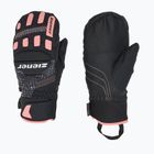 Dětské lyžařské rukavice ZIENER Luron Aquashield PR Mitten black/pink vani