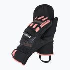 Dětské lyžařské rukavice ZIENER Luron Aquashield PR Mitten black/pink vani