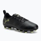 Dětské kopačky PUMA Future 8 Play FG/AG Jr puma black/fizzy light/green terrain