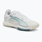 Dámské boty na házenou PUMA Accelerate Nitro SQD 4 Game On puma white/baltic sea blue/fresh water