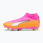 Dětské kopačky PUMA Ultra 6 Match+ LL FG/AG Jr poison pink/puma white/sun stream/bright aqua/puma black