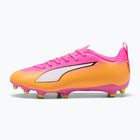 Dětské kopačky PUMA Ultra 6 Play FG/AG Jr poison pink/puma wht/sun stream/bright aqua/puma blk