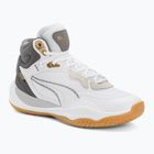 Pánské basketbalové boty PUMA Playmaker Pro Mid Trophies ash gray/cast iron/puma gold