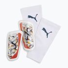 PUMA Neymar JR Ultra Flex Sleeve chrániče holení puma white/hot heat/sun stream/puma black