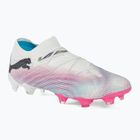 Kopačky PUMA Future 7 Ultimate Low FG/AG white/black/poison pink/bright aqua/silver mist