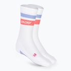 Pánské kompresní běžecké ponožky   CEP Miami Vibes 80's white/pink sky