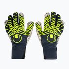 Brankářské rukavice  uhlsport Prediction Supergrip + HN navy/white/fluo yellow