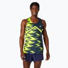 Koszulka do biegania męska ASICS Light Graphic Singlet french blue/safety yellow