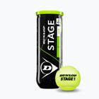 Dětské tenisové míče Dunlop Stage 1 3 ks zelená 601338
