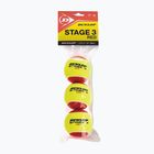 Dětské tenisové míče Dunlop Stage 3 3 ks červeno-žlute 601340