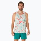 Pánské běžecké tílko tank top ASICS Road All Over Print Singlet birch