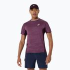 Pánské tenisové tričko ASICS Match Jacquard dark aubergine