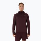 Pánská běžecká mikina ASICS Road Winter Ls Hoodie dark currant