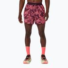 Pánské běžecké šortky Asics Fujitrail All Over Print 5In Short Blazing Coral/Dark Aubergine