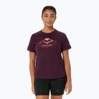 Dámské běžecké tričko Asics Fujitrail Logo Ss Top Dark Aubergine