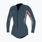Dámský plavecký neopren  O'Neill Bahia 2/1 Front Zip Short Spring Copen blue/painted tropics/copen blue