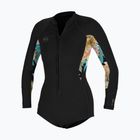 Dámský plavecký neopren  O'Neill Bahia 2/1 Front Zip Short Spring black/mikah floral/black