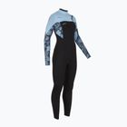 Dámský plavecký neopren O'Neill Epic 5/4 mm Chest Zip Full black/stormy palm/faded denim