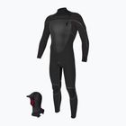 Pánský plavecký neopren O'Neill Mutant Legend 5/4 mm Chest Zip with Hood Full black/tempered steel
