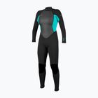 Dámský plavecký neopren O'Neill Reactor-2 3/2 mm Back Zip Full black/light aqua
