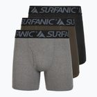 Pánské termo boxerky Surfanic Carbondri 3 páry black/grey/khaki